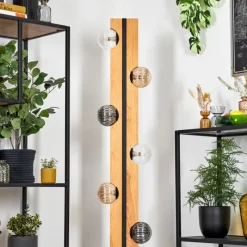 hofstein Chehalis Boule lumineuse, Lampadaire Écru, Noir, 6 lumières