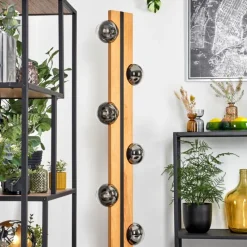 hofstein Chehalis Boule lumineuse, Lampadaire Écru, Noir, 6 lumières