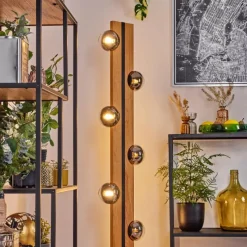 hofstein Chehalis Boule lumineuse, Lampadaire Écru, Noir, 6 lumières