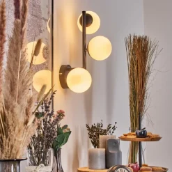 hofstein Chehalis Boule lumineuse, Applique murale Blanc, 3 lumières