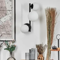 hofstein Chehalis Boule lumineuse, Applique murale Blanc, 3 lumières