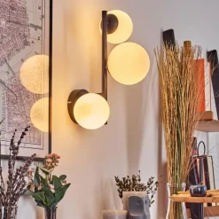 hofstein Chehalis Boule lumineuse, Applique murale Blanc, 3 lumières