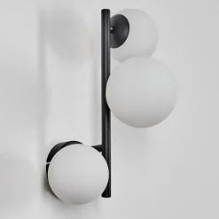 hofstein Chehalis Boule lumineuse, Applique murale Blanc, 3 lumières