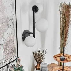 hofstein Chehalis Boule lumineuse, Applique murale Blanc, 3 lumières