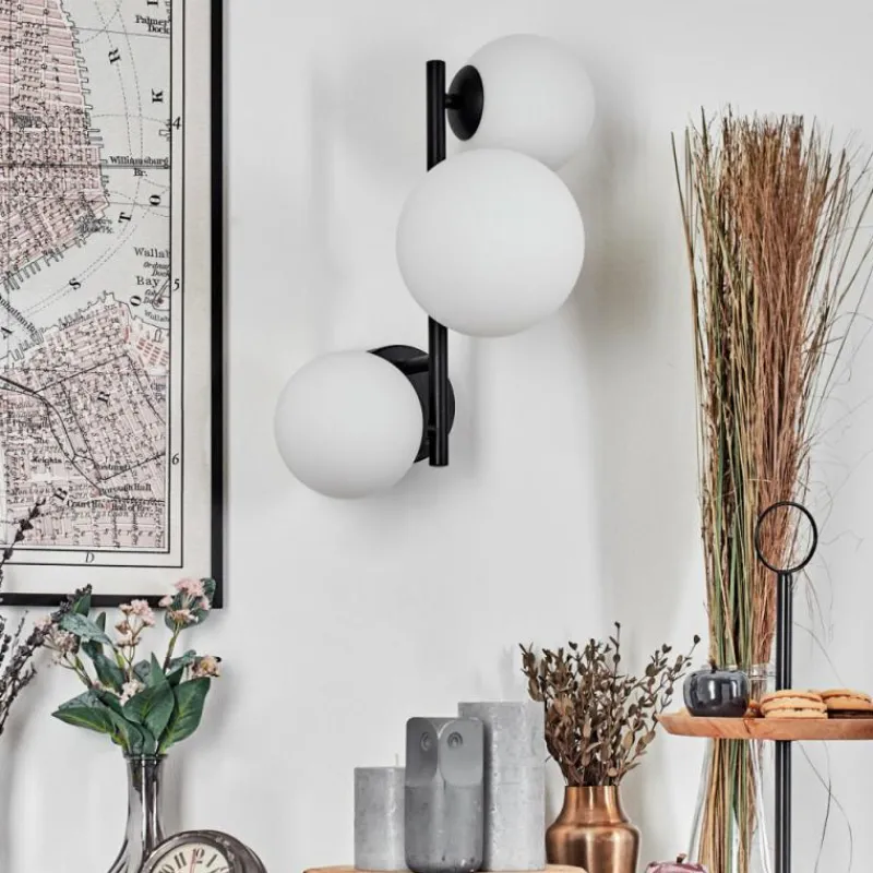 hofstein Chehalis Boule lumineuse, Applique murale Blanc, 3 lumières