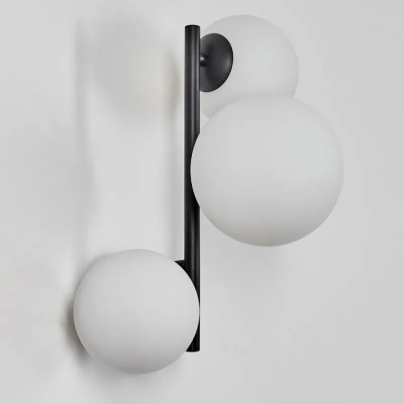 hofstein Chehalis Boule lumineuse, Applique murale Blanc, 3 lumières