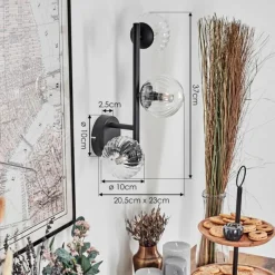 hofstein Chehalis Boule lumineuse, Applique murale Clair, 3 lumières