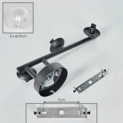 hofstein Chehalis Boule lumineuse, Applique murale Clair, 3 lumières