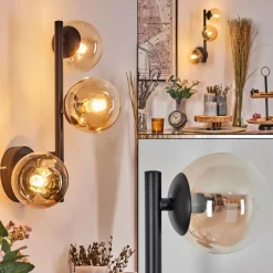 hofstein Chehalis Boule lumineuse, Applique murale Ambre, Clair, 3 lumières