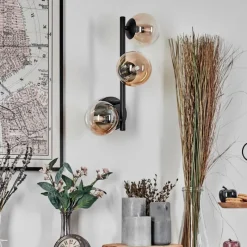 hofstein Chehalis Boule lumineuse, Applique murale Ambre, Clair, 3 lumières