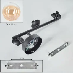 hofstein Chehalis Boule lumineuse, Applique murale Ambre, Clair, 3 lumières