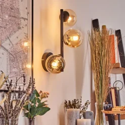 hofstein Chehalis Boule lumineuse, Applique murale Ambre, Clair, 3 lumières