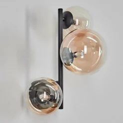 hofstein Chehalis Boule lumineuse, Applique murale 23 cm Ambre, Clair, 3 lumières