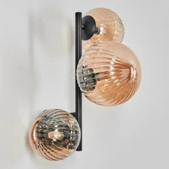 hofstein Chehalis Boule lumineuse, Applique murale Ambre, 3 lumières