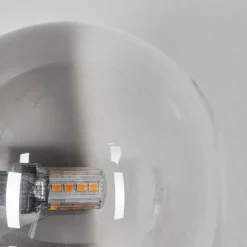 hofstein Chehalis Boule lumineuse, Applique murale 28 cm Chrome, Clair, Fumé, 3 lumières