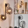 hofstein Chehalis Boule lumineuse, Applique murale 23 cm Chrome, Clair, Fumé, 3 lumières