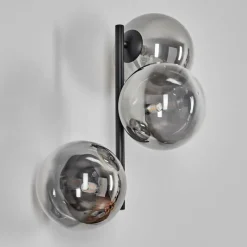 hofstein Chehalis Boule lumineuse, Applique murale 33 cm Chrome, Clair, Fumé, 3 lumières