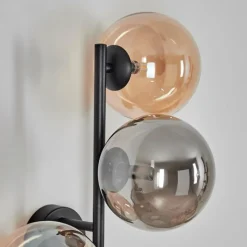 hofstein Chehalis Boule lumineuse, Applique murale Ambre, Fumé, 3 lumières