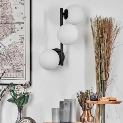 hofstein Chehalis Boule lumineuse, Applique murale 28 cm Blanc, 3 lumières