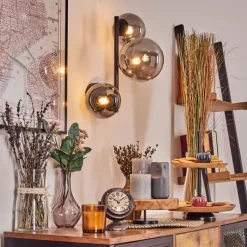 hofstein Chehalis Boule lumineuse, Applique murale 23 cm Fumé, 3 lumières