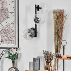 hofstein Chehalis Boule lumineuse 23 cm Clair, 3 lumières