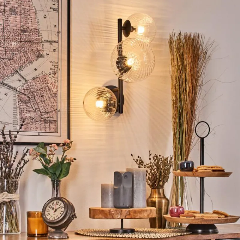 hofstein Chehalis Boule lumineuse 36.5 cm Clair, 3 lumières