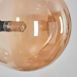 hofstein Chehalis Boule lumineuse, Applique murale Ambre, Fumé, 3 lumières