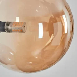 hofstein Chehalis Boule lumineuse, Applique murale Ambre, Fumé, 3 lumières