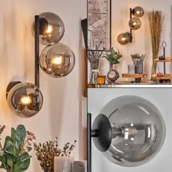 Suspension Verre Fumé-hofstein Chehalis Boule lumineuse, Applique murale Fumé, 3 lumières