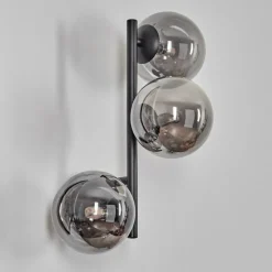 Suspension Verre Fumé-hofstein Chehalis Boule lumineuse, Applique murale Fumé, 3 lumières