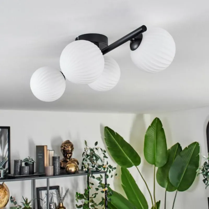 hofstein Chehalis Plafonnier Blanc, 4 lumières