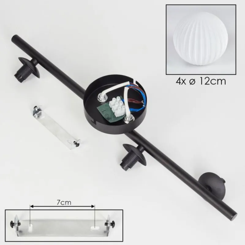 hofstein Chehalis Plafonnier Blanc, 4 lumières