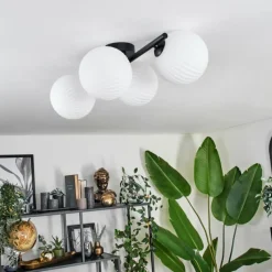 hofstein Chehalis Plafonnier Blanc, 4 lumières