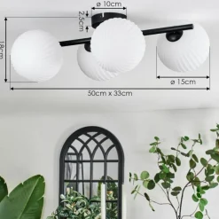 hofstein Chehalis Plafonnier Blanc, 4 lumières