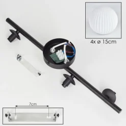 hofstein Chehalis Plafonnier Blanc, 4 lumières