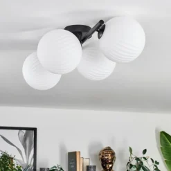 hofstein Chehalis Plafonnier Blanc, 4 lumières