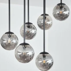 hofstein Chehalis Plafonnier, Boule lumineuse Fumé, 9 lumières