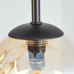 hofstein Chehalis Plafonnier, Boule lumineuse Ambre, Fumé, 9 lumières