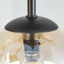 hofstein Chehalis Plafonnier, Boule lumineuse Ambre, Clair, 9 lumières