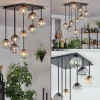 hofstein Chehalis Plafonnier, Boule lumineuse Ambre, Clair, Fumé, 9 lumières