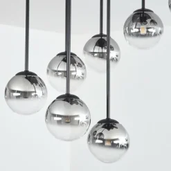 hofstein Chehalis Plafonnier, Boule lumineuse Clair, Fumé, 9 lumières