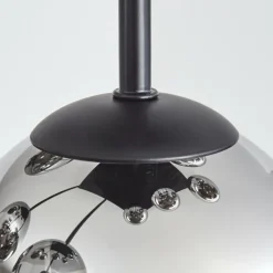 hofstein Chehalis Plafonnier, Boule lumineuse Chrome, Fumé, 9 lumières