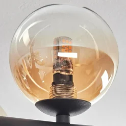 hofstein Chehalis Plafonnier, Boule lumineuse Ambre, Clair, 8 lumières