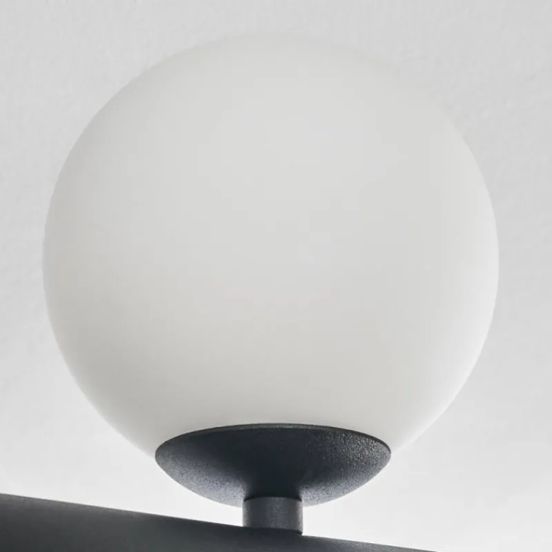 hofstein Chehalis Plafonnier, Boule lumineuse Blanc, 8 lumières