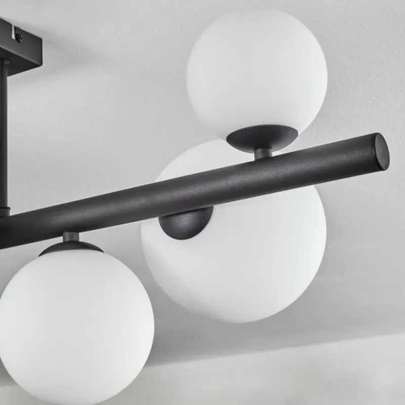 hofstein Chehalis Plafonnier, Boule lumineuse Blanc, 8 lumières