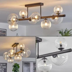 Lampes À Boules-hofstein Chehalis Plafonnier, Boule lumineuse Clair, 8 lumières