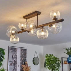 Lampes À Boules-hofstein Chehalis Plafonnier, Boule lumineuse Clair, 8 lumières