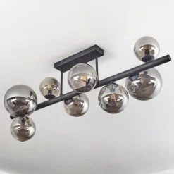 hofstein Chehalis Plafonnier, Boule lumineuse Fumé, 8 lumières