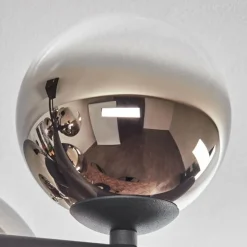 hofstein Chehalis Plafonnier, Boule lumineuse Chrome, Clair, Fumé, 8 lumières