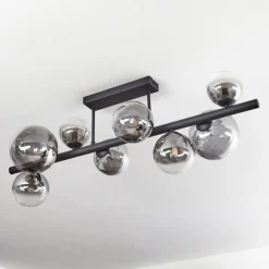 hofstein Chehalis Plafonnier, Boule lumineuse Clair, Fumé, 8 lumières